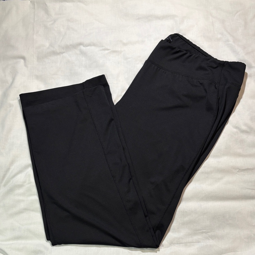 Coldwater Creek Athletic Wide Leg Pull-On Pants Black Size 2X/3X Poly Blend